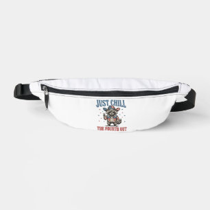 Just Chill The Fourth Out Patriotic Racoon Shirt_ Bum Bags