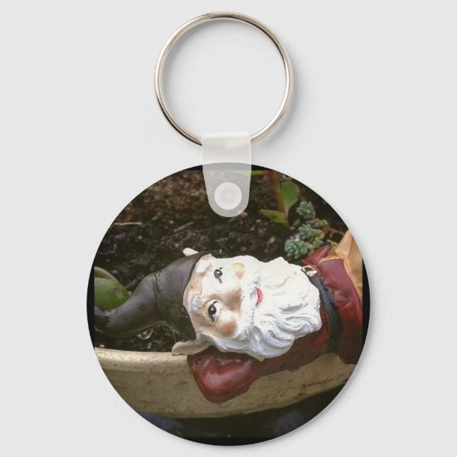 Just Chillin, A Garden Gnome Key Ring (Front)