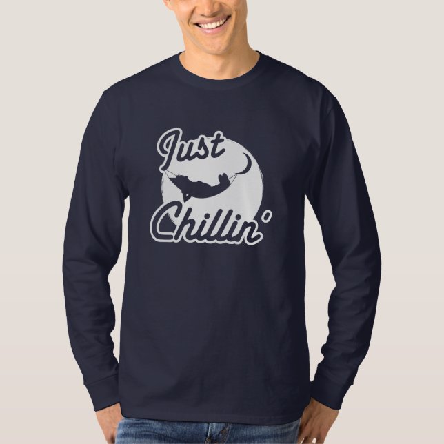 Just Chillin Long Sleeve Men's T-Shirt (Front)