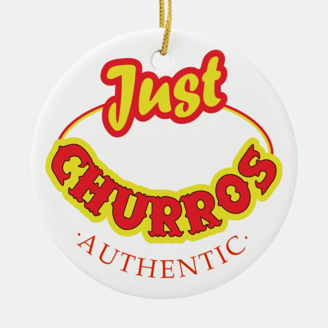 Just Churros Logo Ornament (Front)