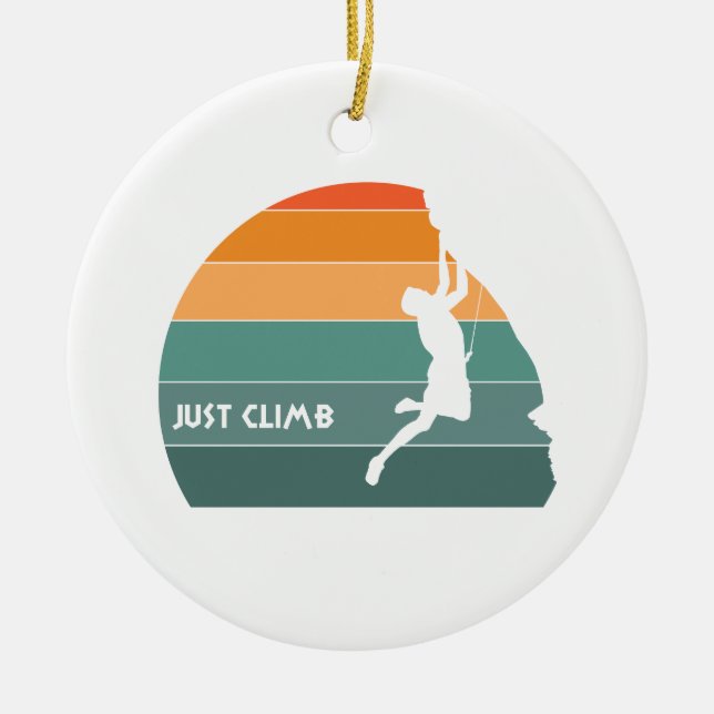 Just Climb Ceramic Tree Decoration (Front)
