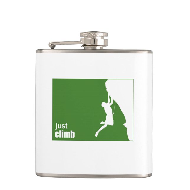 Just Climb Hip Flask (Front)