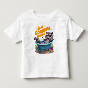 Just Cooning Mischievous Raccoons Bath Adventure Toddler T-Shirt