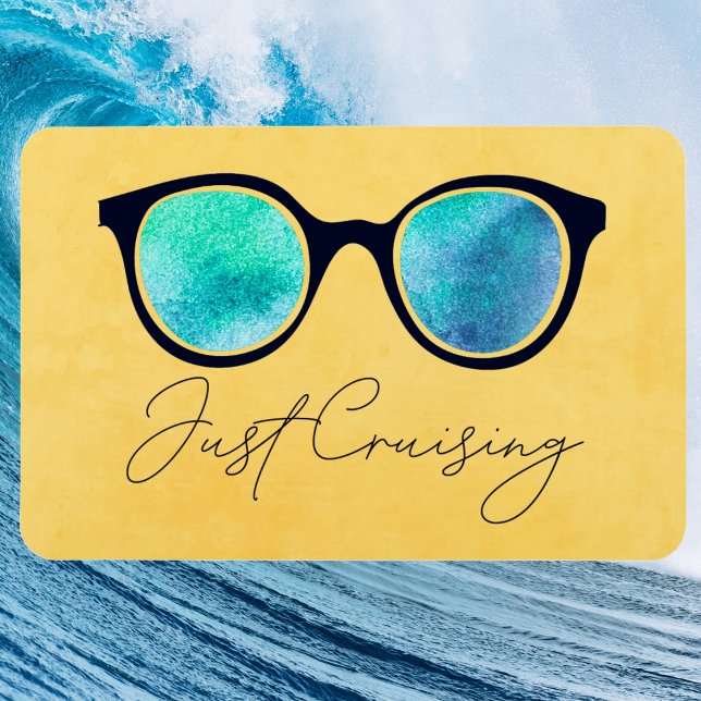 Just Cruising Fun Cruise Ship Cabin Door Finder Magnet (Just Cruising - Cool Cruise Ship Cabin Door Magnet for finding your door.)