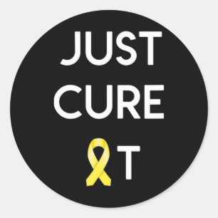 JUST CURE IT Childhood Cancer Awareness Classic Round Sticker