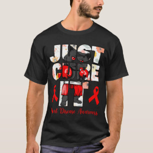 Just Cure It Heart Disease Black Cat Boxing With R T-Shirt