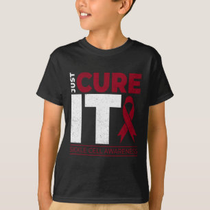 Just Cure It Sickle Cell Anaemia Scd Awareness Rib T-Shirt
