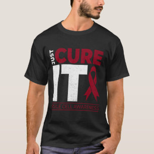 Just Cure It Sickle Cell Anaemia Scd Awareness Rib T-Shirt