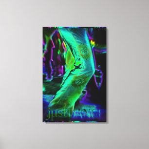 Just Dance Psychedelic  Colours Wrapped Canvas