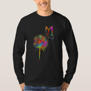 Just Dandelion Flower Breathe Rainbow Flower T-Shirt
