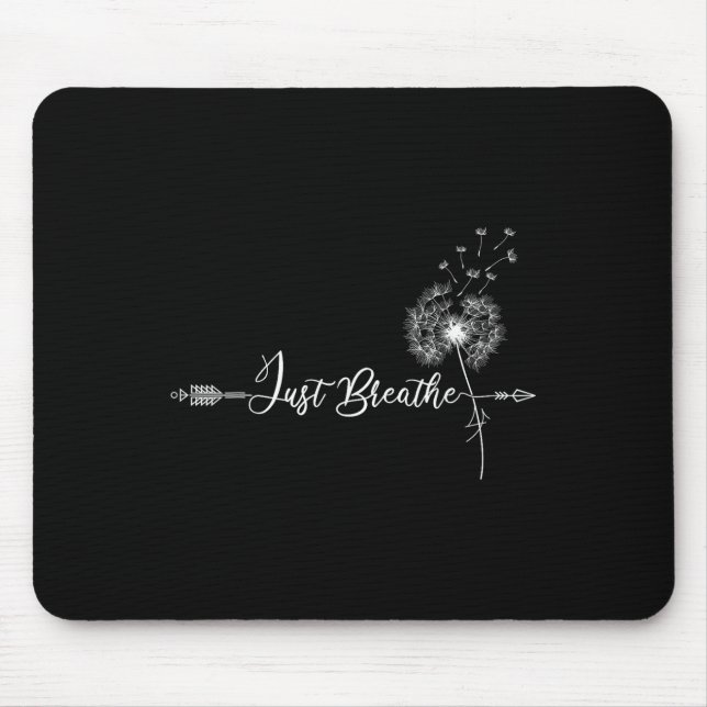 Just Dandelion Tattoo Arrow Breathing Dandelion Fl Mouse Pad (Front)