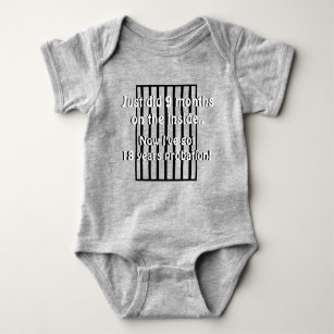 Just Did Nine Months On The Inside Funny Baby Baby Bodysuit
