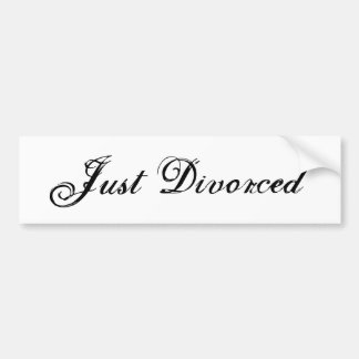 Just Divorced Bumper Sticker