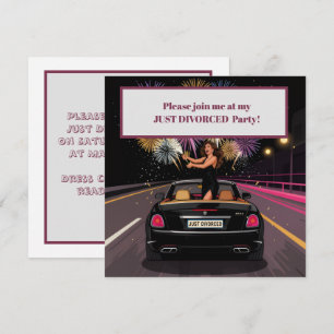 Just Divorced Divorce Party Celebration Invitation
