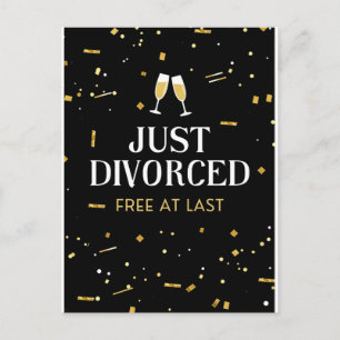 Just Divorced Divorce Postcard