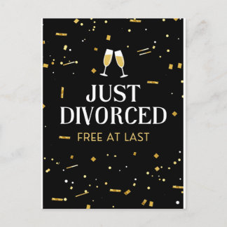 Just Divorced Divorce Postcard
