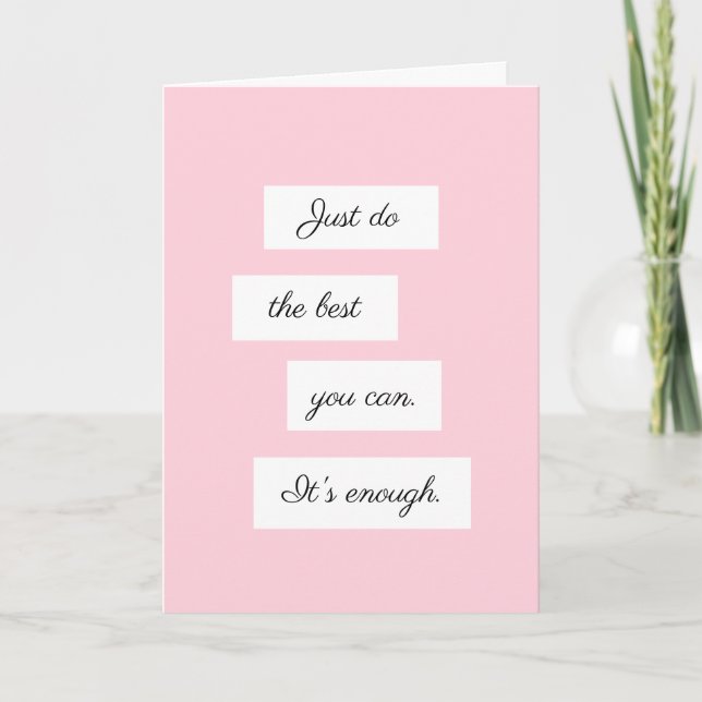Just Do The Best You Can Card (Front)