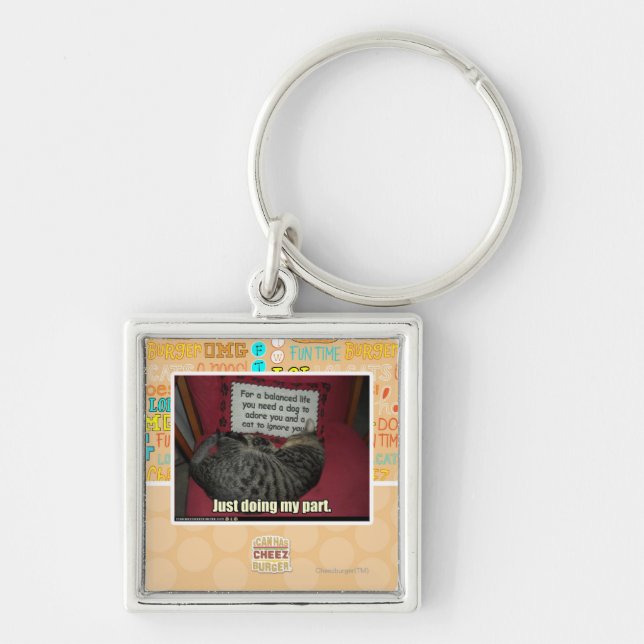 Just doing my part. key ring (Front)