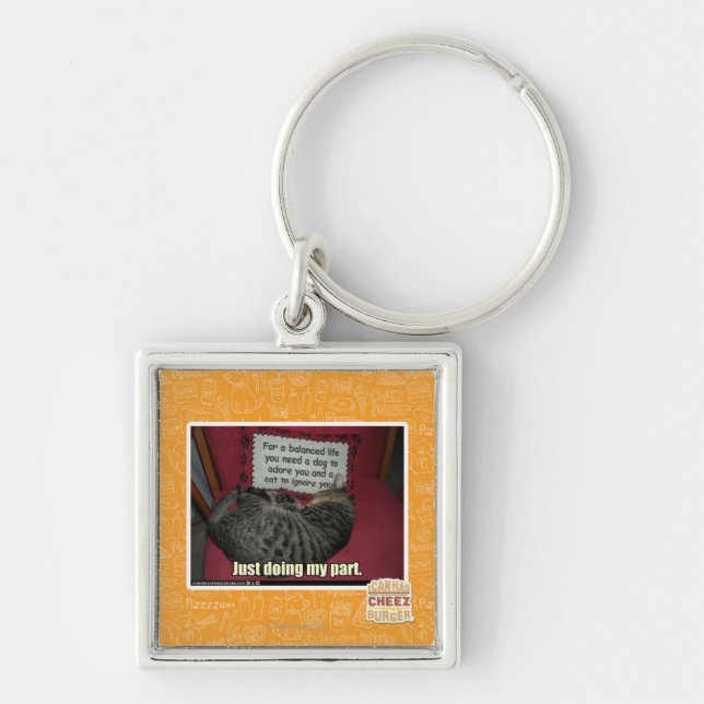 Just doing my part. key ring (Front)