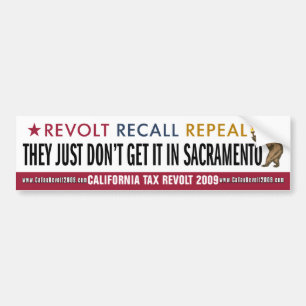Just Don't Get It In Sacramento Bumper Sticker