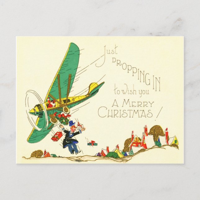 Just dropping in to wish you a merry Christmas! Postcard (Front)