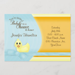 Just Ducky Baby Shower Invitation