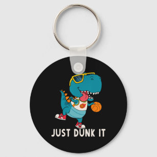 Just Dunk It Fun Dinosaur Bysketbyll League Slam D Key Ring