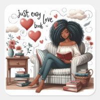 Just Easy Love Book, African American Girl Reading