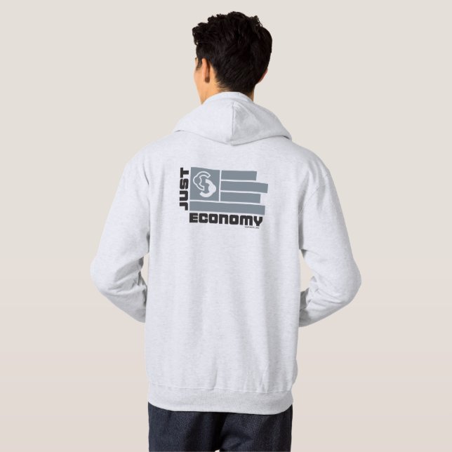 Just Economy Hoodie with double sided - grey (Back Full)