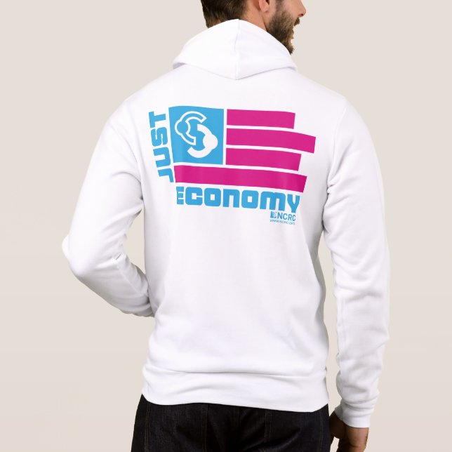 Just Economy zipper front hoodie (Back)