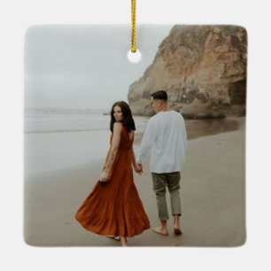 Just Engaged Keepsake Gifts for Bride & Groom Ceramic Ornament