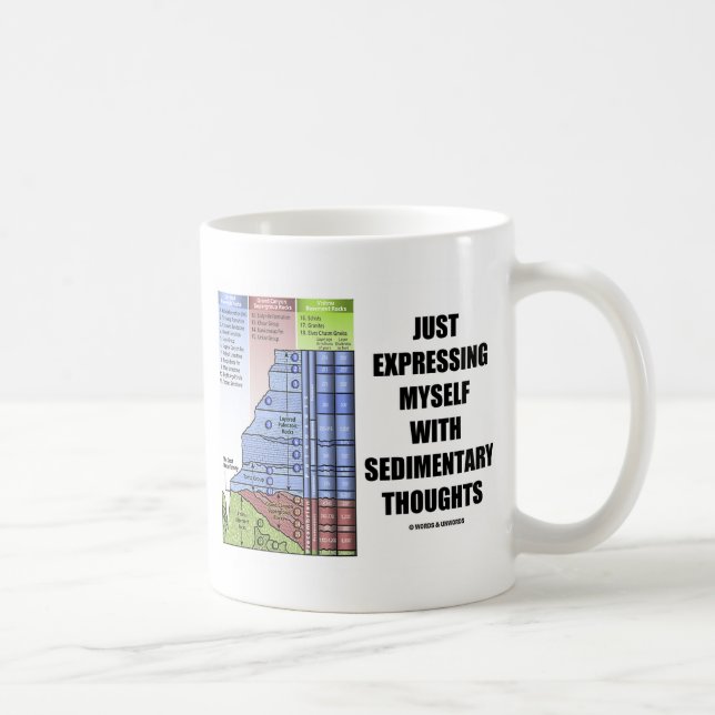 Just Expressing Myself With Sedimentary Thoughts Coffee Mug (Right)