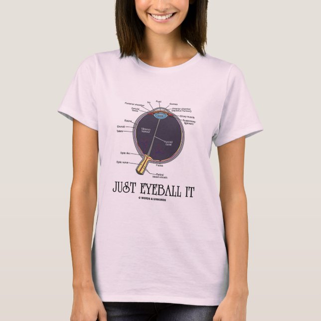 Just Eyeball It (Eye Anatomy Approximation Saying) T-Shirt (Front)