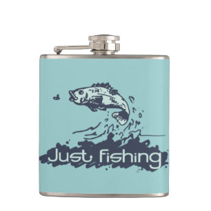 Just fishing fisherman's hip flask