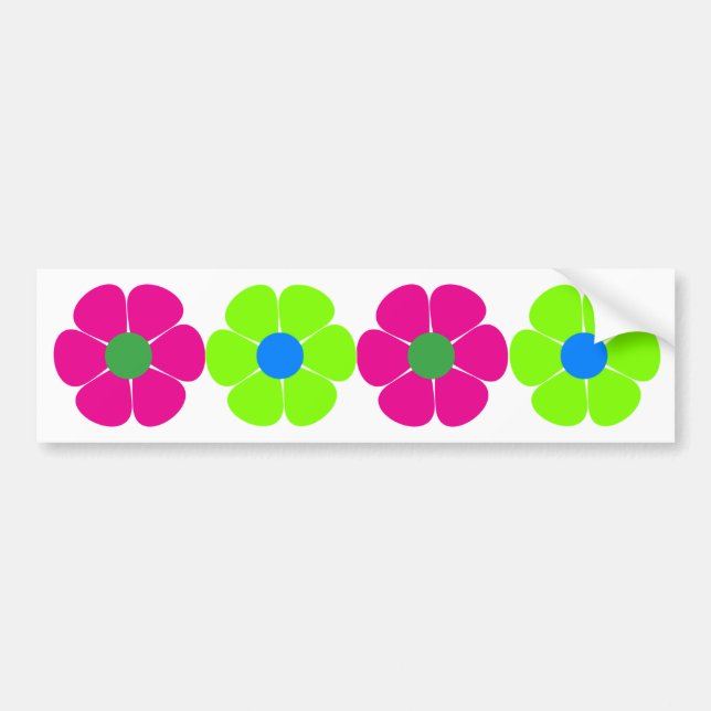 Just Flowers | Boho Hippie Floral Photo Bumper Sticker (Front)