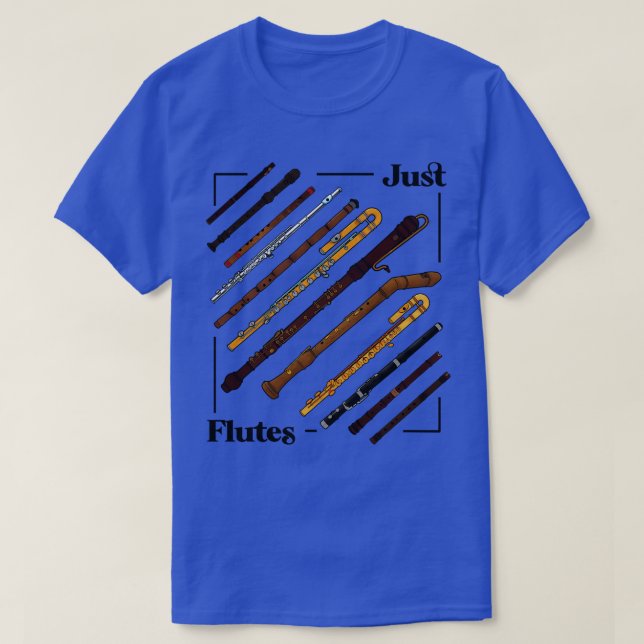 Just Flutes Flautist T-Shirt (Design Front)