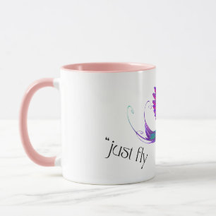 Just Fly - Vibrant Rainbow Hummingbird Art for Fre Mug