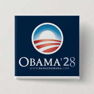 Just for fun Obama 2028 button! 15 Cm Square Badge