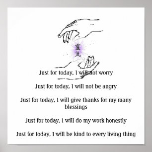 Just for today, I will not worryJust fo... Poster