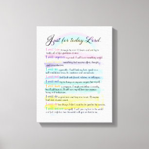 Just for today, Lord Canvas Print