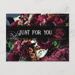 Just For You Dramatic Flowers Card