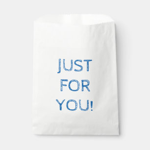 Just For You, Easily Customise It, White Favour Ba Bags