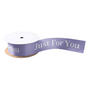 JUST FOR YOU PERSONALZIED TEXT AND LOGO LAVENDER SATIN RIBBON