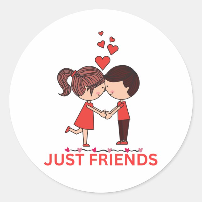 Just Friends Couple Sticker (Front)