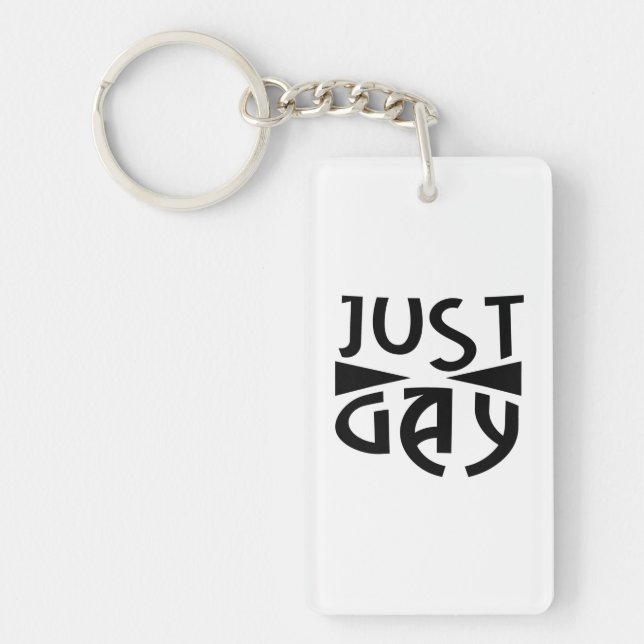 Just Gay Key Ring (Front)