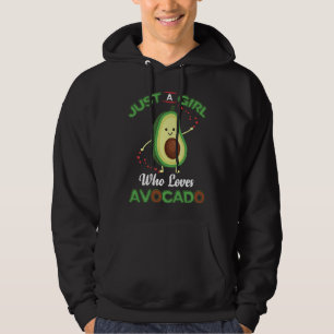 Just Girl Loves Avocado Yoga Cute Healthy Veggie   Hoodie