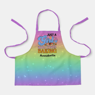 just girl loves baking apron