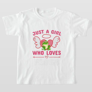 Just girl loves frogs word art  T-Shirt