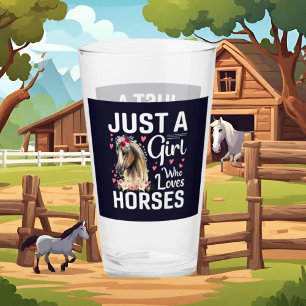 Just girl loves horses  glass