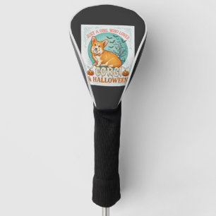 Just Girl Who Loves Corgi Halloween Pumpkins Bats_ Golf Head Cover